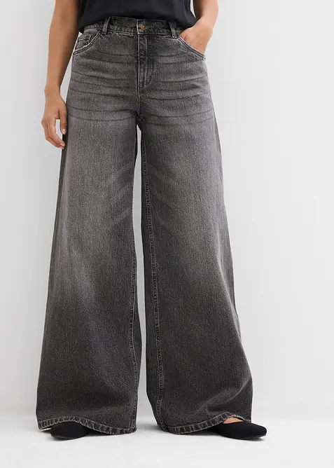 Wide Leg Jeans Mid Waist, bonprix