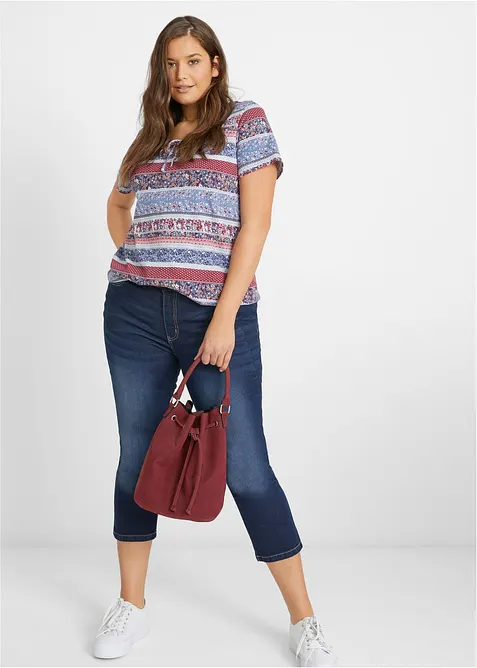 Slim Fit Ultra Soft Jeans, 7/8-l&auml;ngd, bonprix