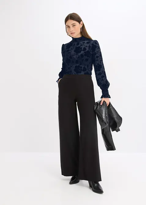 L&aring;ng&auml;rmad topp i l&auml;tt transparent material, bonprix