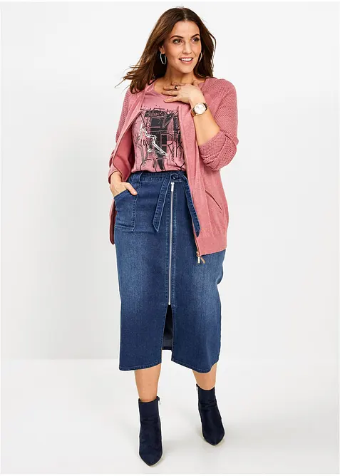 Finstickad cardigan, bonprix