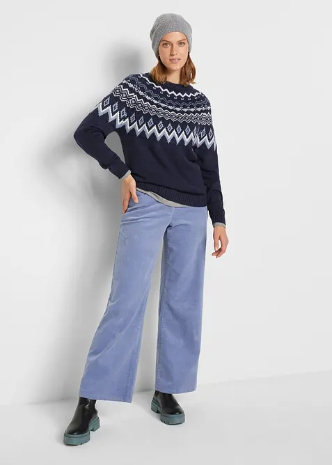 H&ouml;ghalsad tr&ouml;ja med lusem&ouml;nster, bonprix