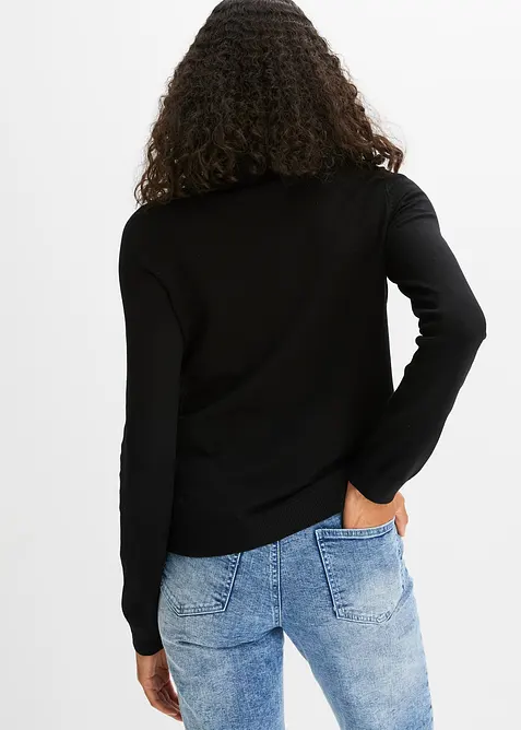 Finstickad cardigan av viskosmix med mjukt fall, bonprix