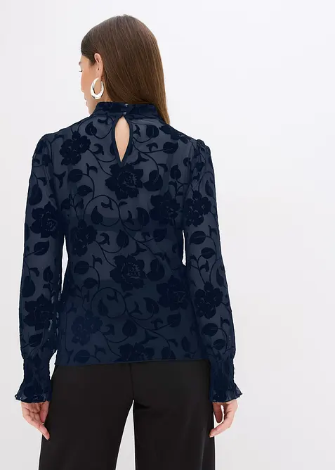 L&aring;ng&auml;rmad topp i l&auml;tt transparent material, bonprix