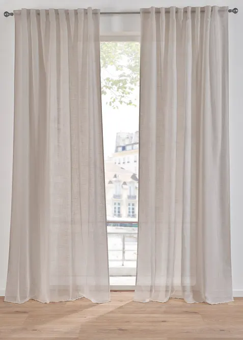 Gardin i material med struktur (1-pack), bonprix