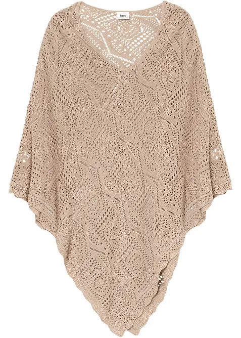 Poncho med virkad look, bonprix