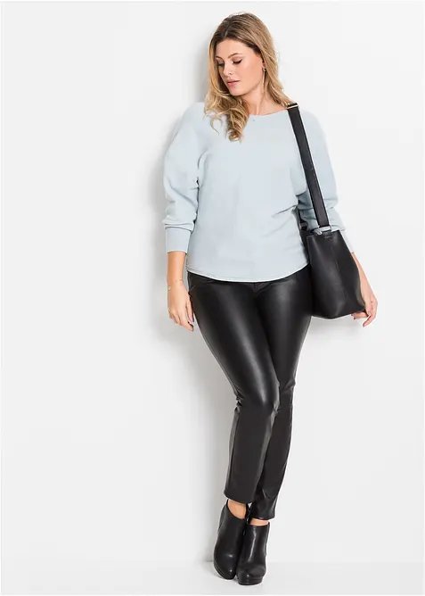 Ribbstickad oversizetr&ouml;ja, bonprix