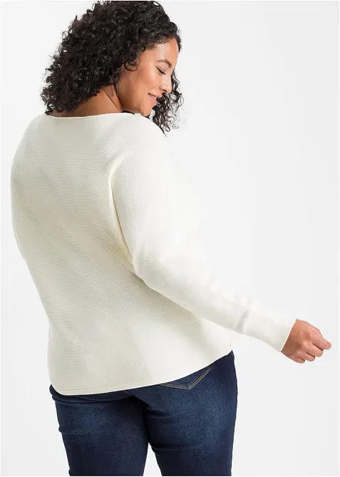 Ribbstickad oversizetr&ouml;ja, bonprix