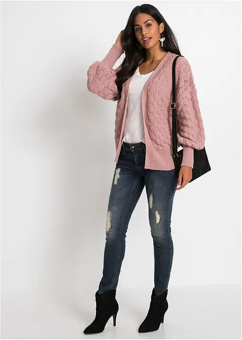 H&aring;lm&ouml;nstrad cardigan, bonprix
