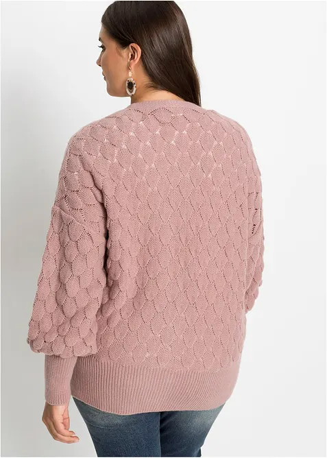 H&aring;lm&ouml;nstrad cardigan, bonprix