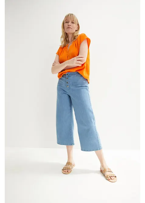 Blustopp i bomullsmuslin, bonprix