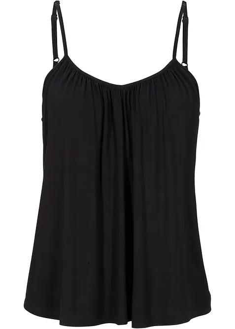 F&ouml;ljsamt viskoslinne med smala axelband, bonprix