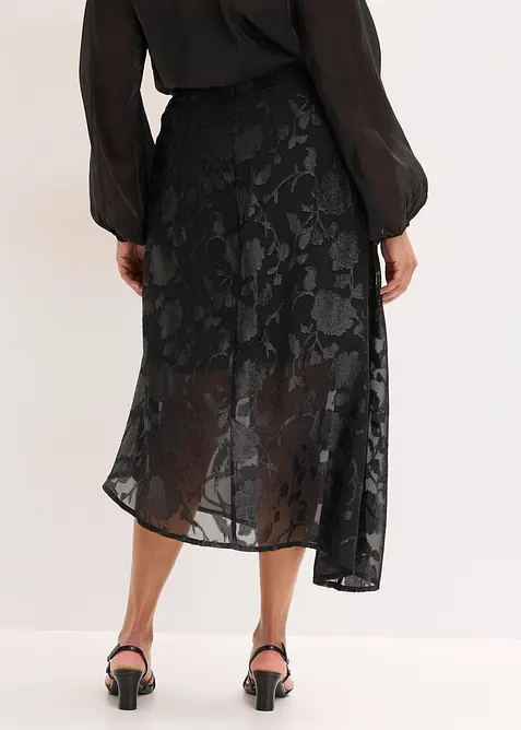 Maxikjol med asymmetrisk nederkant, bonprix