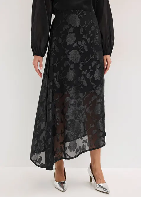 Maxikjol med asymmetrisk nederkant, bonprix