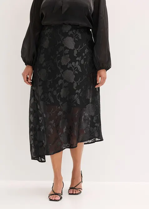 Maxikjol med asymmetrisk nederkant, bonprix