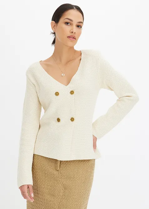 Stickad kavaj, bonprix