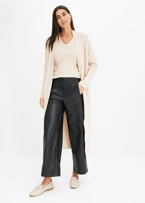 Ribbstickad tr&ouml;ja med viskos, bonprix