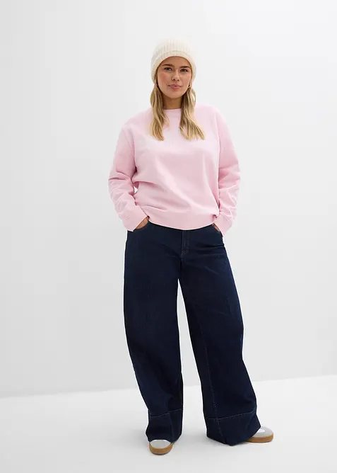 Oversizesweatshirt i ren bomull, bonprix
