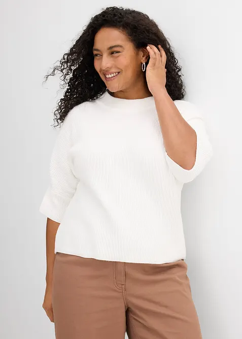 Tr&ouml;ja i boxy modell av mjuk viskosmix, bonprix