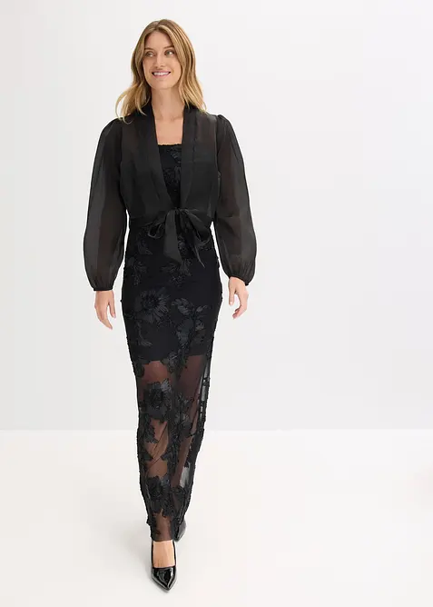 Maxikl&auml;nning med blombroderi, bonprix