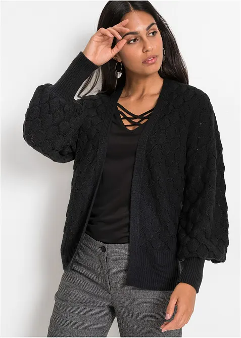 H&aring;lm&ouml;nstrad cardigan, bonprix