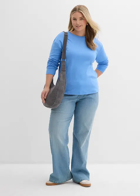 L&aring;ng&auml;rmad topp av ekologisk bomull i kraftig kvalitet, bonprix