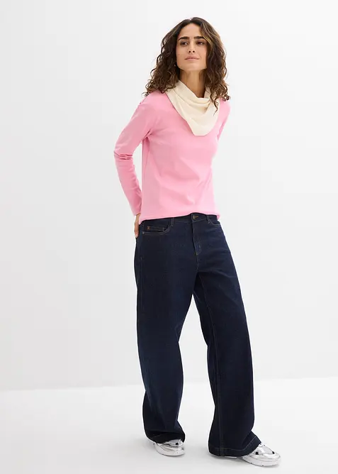 L&aring;ng&auml;rmad topp av ekologisk bomull i kraftig kvalitet, bonprix