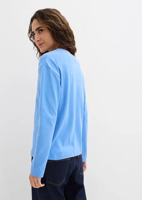 L&aring;ng&auml;rmad topp av ekologisk bomull i kraftig kvalitet, bonprix