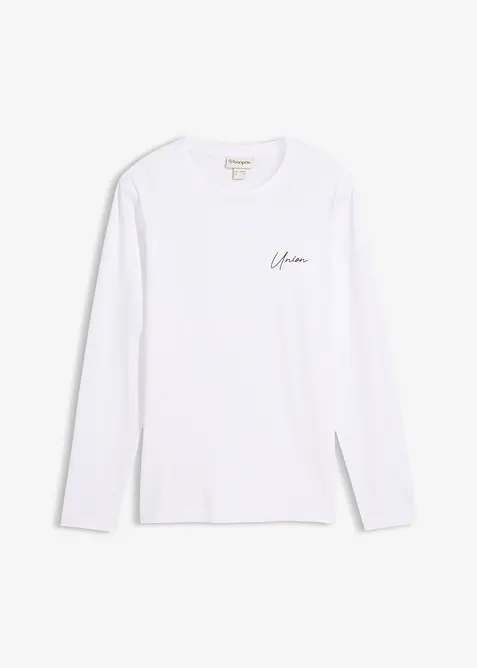 L&aring;ng&auml;rmad T-shirt med stretch, smal passform, bonprix