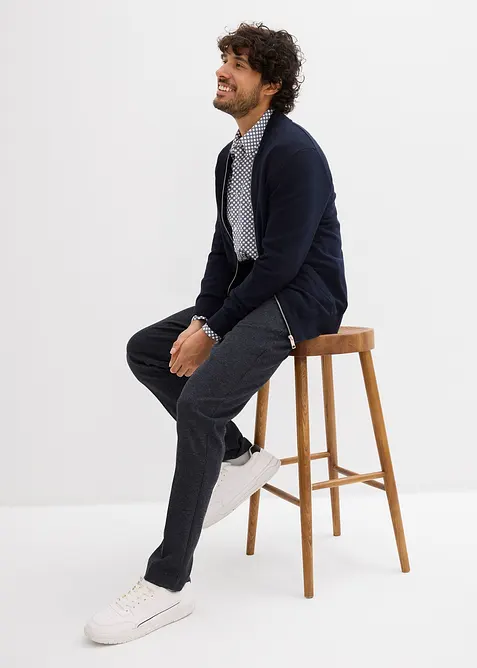 Cardigan med &aring;tervunnen bomull, bonprix