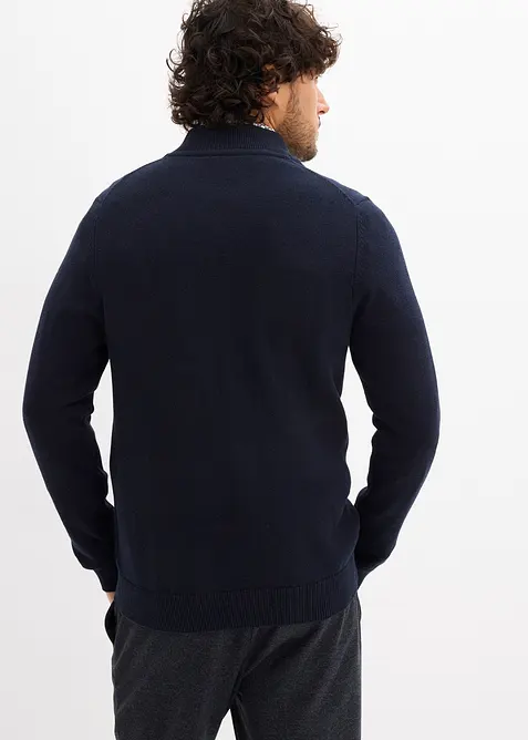 Cardigan med &aring;tervunnen bomull, bonprix