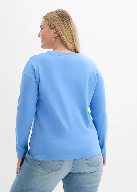 L&aring;ng&auml;rmad topp av ekologisk bomull i kraftig kvalitet, bonprix