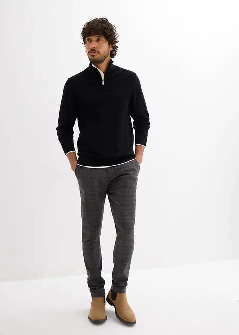 Tr&ouml;ja med krage och dragkedja, bonprix