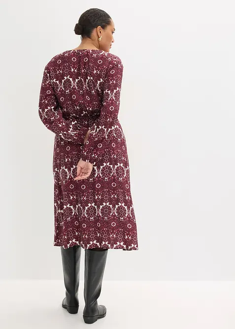 Mellanl&aring;ng kl&auml;nning i mjuk viskosmix, bonprix