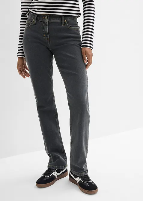 Straight Stretch Jeans Mid Waist, bonprix