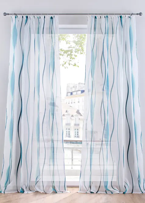 Gardin med v&aring;gm&ouml;nster (1-pack), bonprix