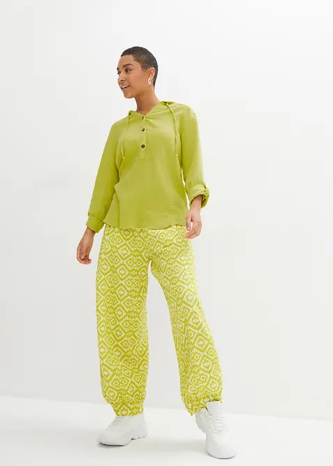 Muslinblus med luva, bonprix