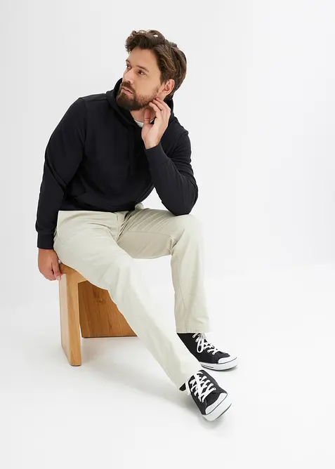 Sweatshirt med huva, normal passform, bonprix