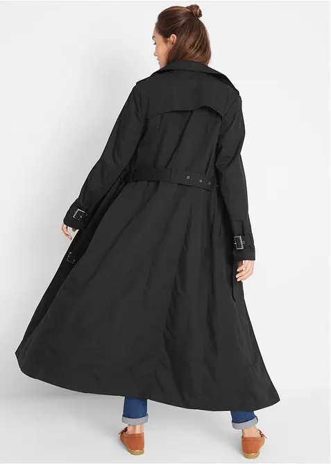 L&aring;ng trenchcoat med midjeb&auml;lte, bonprix