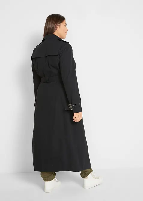 L&aring;ng trenchcoat med midjeb&auml;lte, bonprix