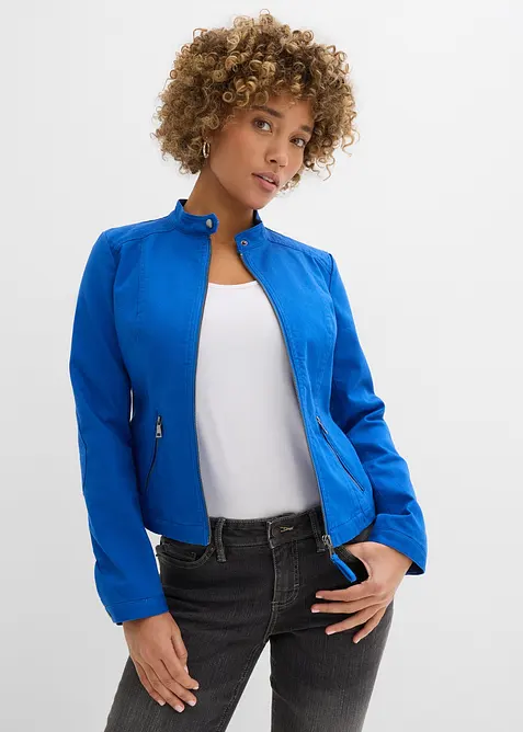 Jacka i bomullstwill med stretchinf&auml;llningar i sidorna, bonprix