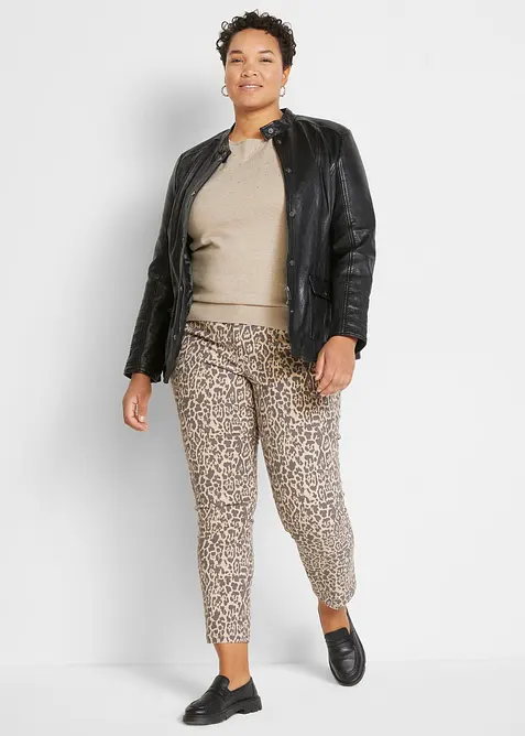 Skinnjacka i lammnappa, bonprix