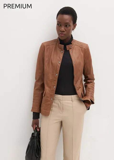 Skinnjacka i lammnappa, bonprix