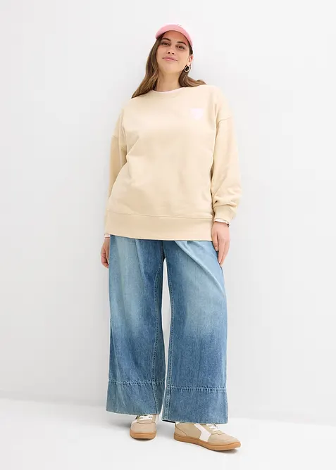 Oversizesweatshirt i ekologisk bomull, bonprix