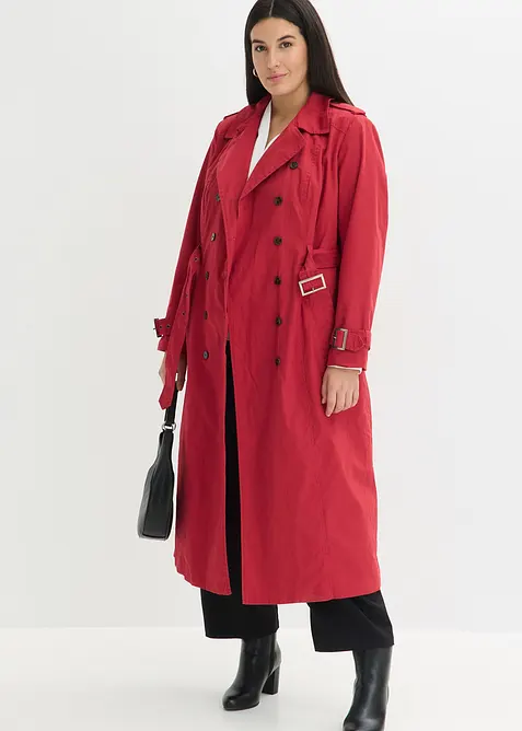 L&aring;ng trenchcoat med midjeb&auml;lte, bonprix