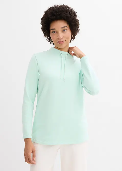 Sweatshirt med slits, bonprix