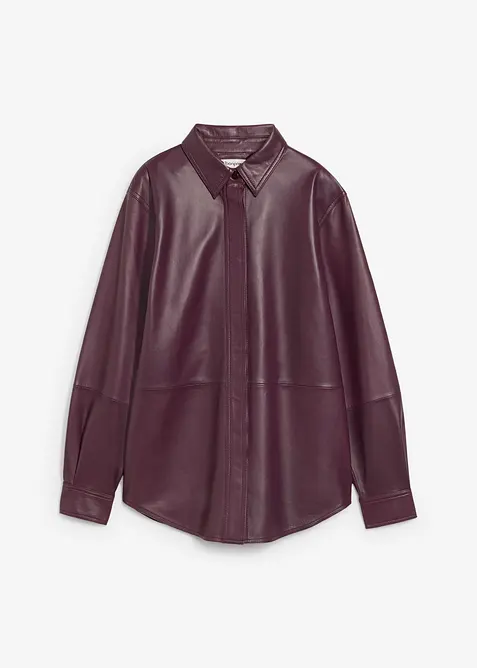 Skinnskjorta i lammnappa, bonprix