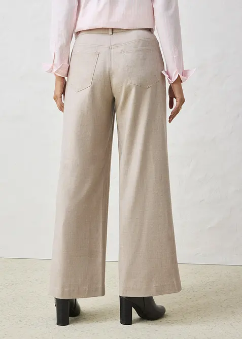 Byxa av ylleblandning i femficksmodell, bonprix