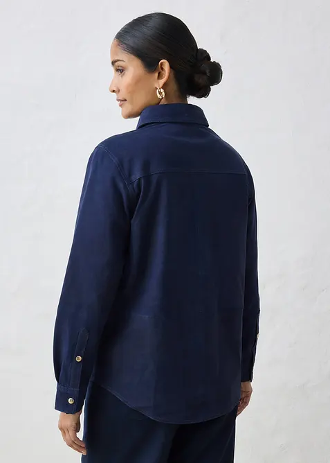 Skjorta i mockaskinn, bonprix