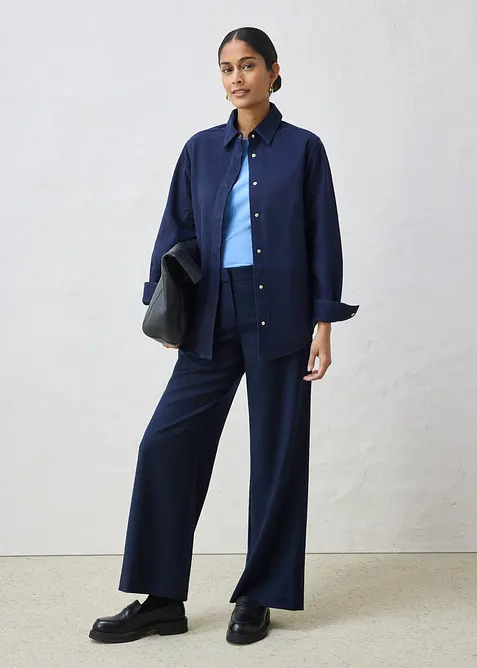 Skjorta i mockaskinn, bonprix