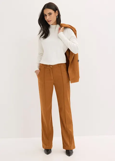 Utsv&auml;ngd byxa i mockaimitation, bonprix